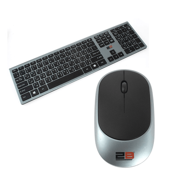 2B (KB306) Business Series Wireless Keyboard and Mouse Combo - Dark Gray X Black-Combo KeyBoard and Mouse-2B-Computer Accessories, COMPUTERS, Keyboard, Wireless Mouse-الدباح-El Dabbah