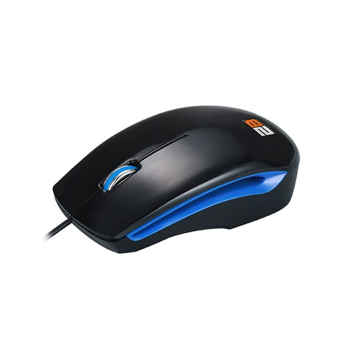 2B (MO16L) Optical Wired Mouse Piano Finishing - Blue/Black-_1eldabbah-الدباح