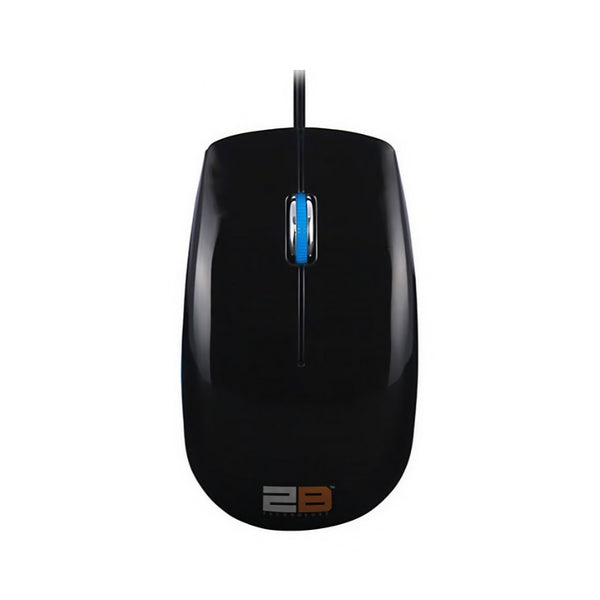 2B (MO16L) Optical Wired Mouse Piano Finishing - Blue/Black-_1eldabbah-الدباح