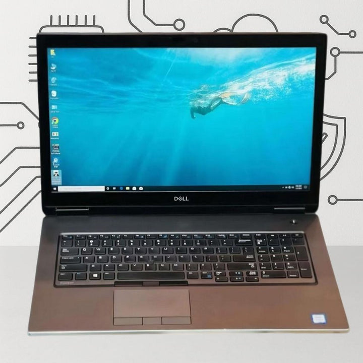 DELL Precision 7730 (i7-G8 -RAM32ddr4-M2 512G) vga16G nivida Laptop 17.0 INCH (USED)-eldabbah-الدباح
