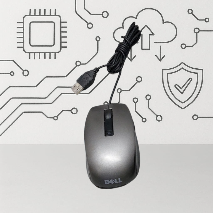 Dell Moczul Wired Mouse USB (Original Used)-eldabbah-الدباح