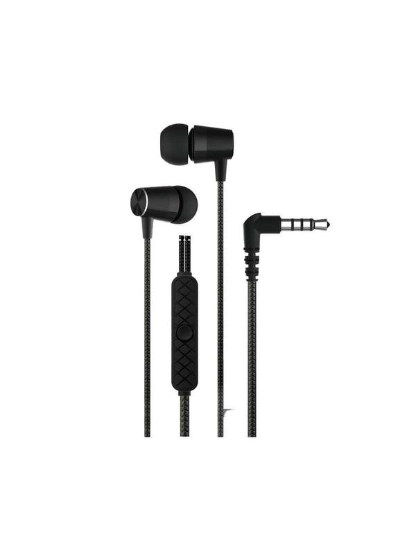 Devia EM103 Kintone Series Metal Earphone 3.5mm - Black-Earphone-Devia-Earphone, Mobile / Tablet-الدباح-El Dabbah