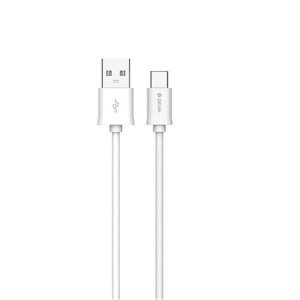 Devia - Smart cable Type C to USB for Android 1M - White-CABLE-Devia-Computer Accessories, COMPUTERS, OTHER, PC Cables-الدباح-El Dabbah
