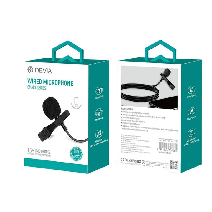 Devia MI33A EM063 Smart series wired Microphone Lightning - 1.5M - Bla ...