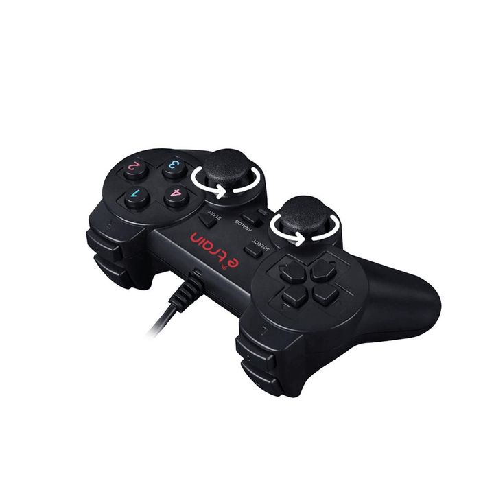 E-train (GP002) Game Pad USB 1 Hand with Dual Analog Vibration EJ-03-Controller-E-train-Computer Accessories, COMPUTERS, Gamepad-الدباح-El Dabbah