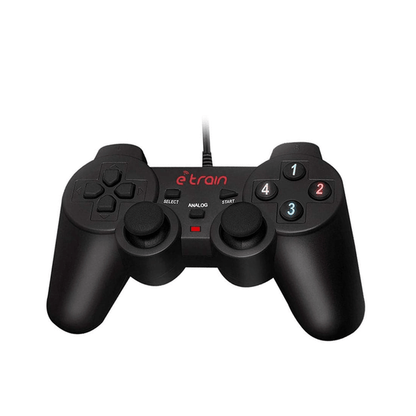 E-train (GP002) Game Pad USB 1 Hand with Dual Analog Vibration EJ-03-Controller-E-train-Computer Accessories, COMPUTERS, Gamepad-الدباح-El Dabbah