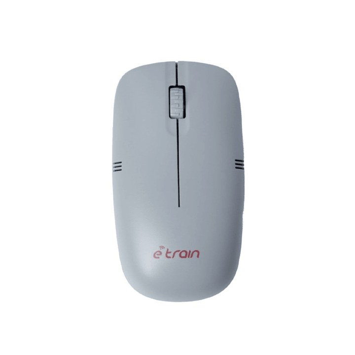 E-train (MO10A) Wireless Optical Mouse 1200DPI - Gray-Wireless Mouse-E-train-Computer Accessories, COMPUTERS, Wireless Mouse-الدباح-El Dabbah