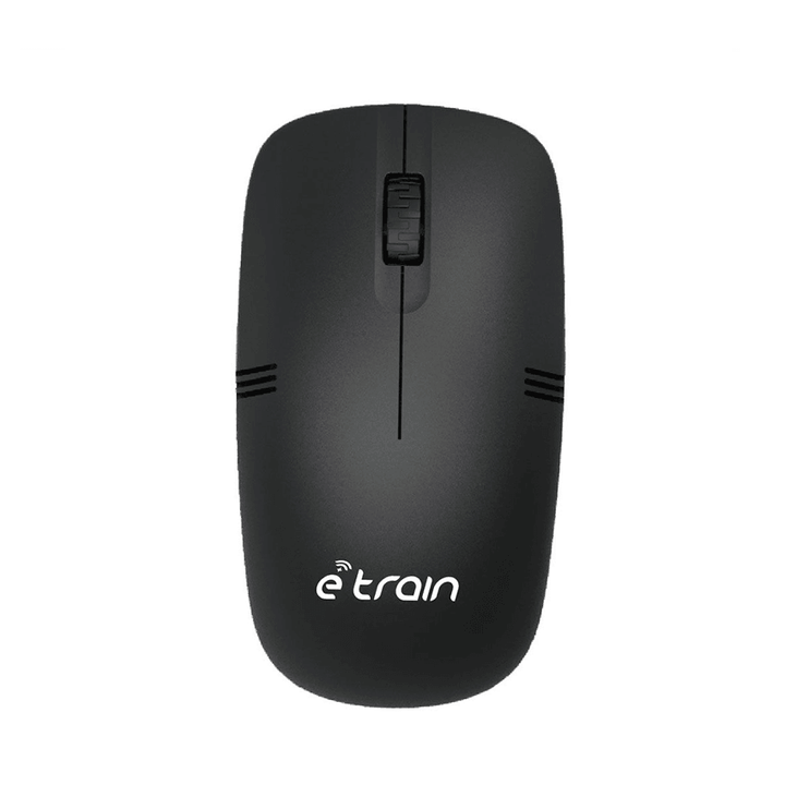 E-train (MO10B) Wireless Optical Mouse 1200DPI - Black-Wireless Mouse-E-train-Computer Accessories, COMPUTERS, Wireless Mouse-الدباح-El Dabbah