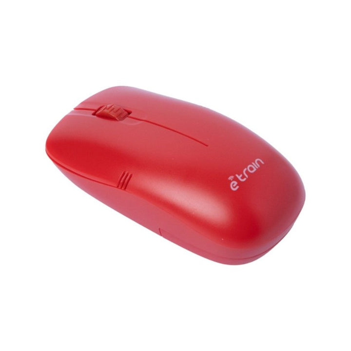 E-train (MO10R) Wireless Optical Mouse 1200DPI - Red-eldabbah-الدباح
