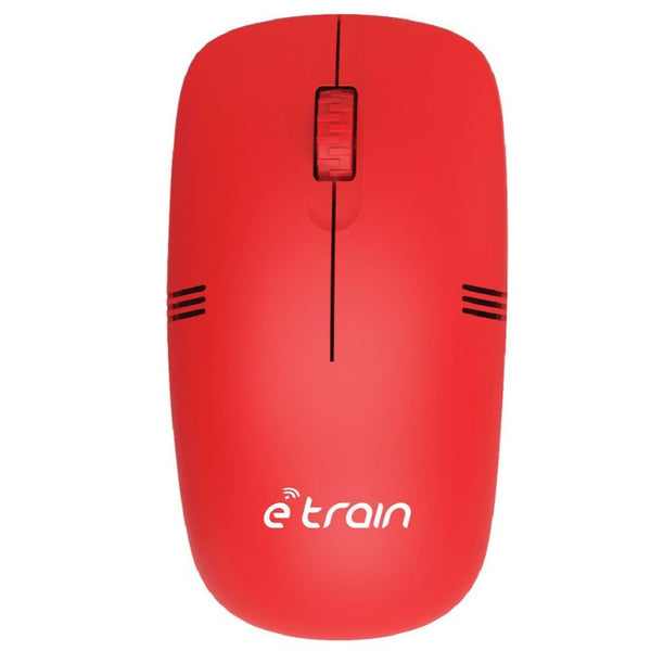 E-train (MO10R) Wireless Optical Mouse 1200DPI - Red-eldabbah-الدباح