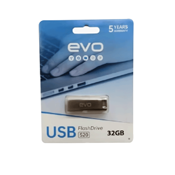 EVO S20 FLASH 32GB USB 2.0-Flash Memory-EVO-COMPUTERS, Flash Memory, storage-الدباح-El Dabbah