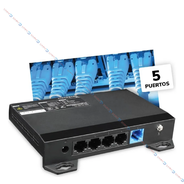 Eco Tech CV-SW5D-PL 5-PORT Switch--الدباح ستور----”" -eldabbah--