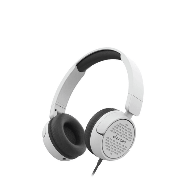 Etrain (HP63W) Wired Stereo Foldable Headphone With MIC 1.5M - White-Headphone-E-train-Computer Accessories, COMPUTERS, Headphone-الدباح-El Dabbah