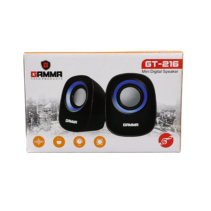 GAMMA GT-216 USB Speaker-USB Speaker-GAMMA-Computer Accessories, COMPUTERS, Sound Systems-الدباح-El Dabbah