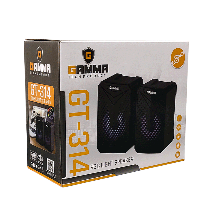 GAMMA GT-314 RGB USB Speaker-USB Speaker-GAMMA-Computer Accessories, COMPUTERS, Sound Systems-الدباح-El Dabbah