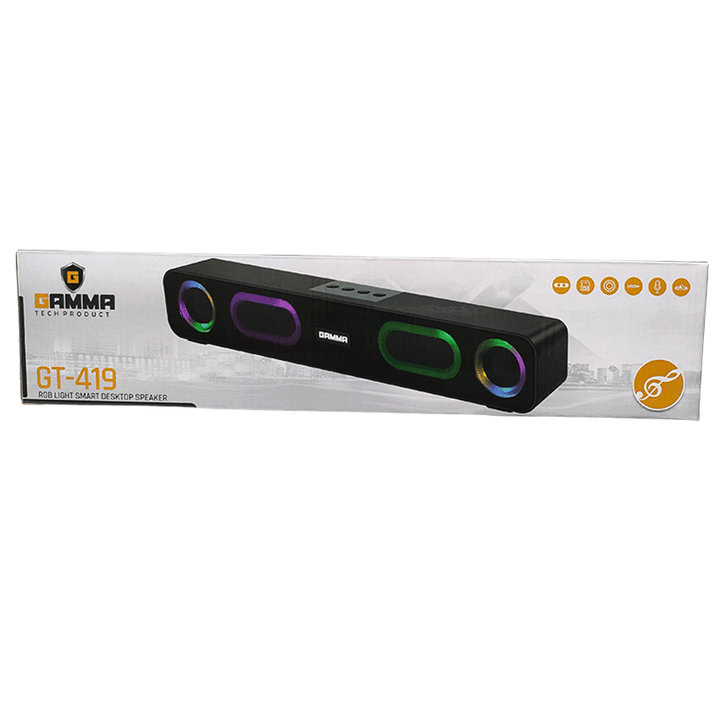 GAMMA GT-419 BT - FM - Bluetooth Speaker-USB Speaker-GAMMA-Computer Accessories, COMPUTERS, Sound Systems-الدباح-El Dabbah