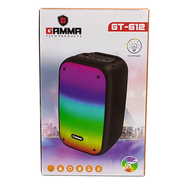 GAMMA GT-612 RGB - BT - FM - Bluetooth Speaker-USB Speaker-GAMMA-Computer Accessories, COMPUTERS, Sound Systems-الدباح-El Dabbah