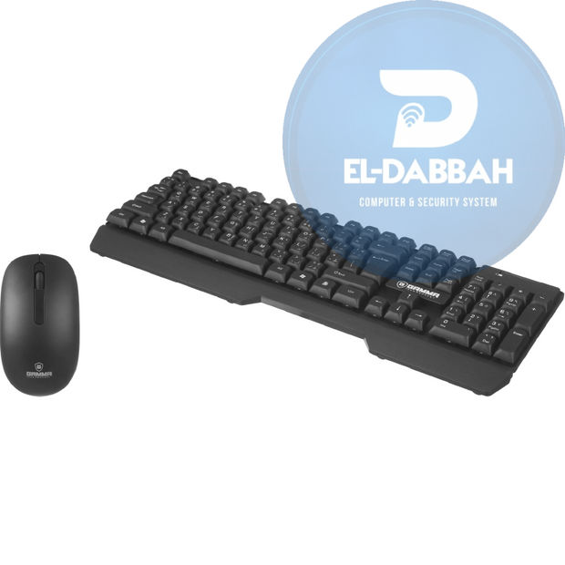 Gamma K-525 كيبورد وماوس وايرلس – عربي وإنجليزي – تصميم مريح وأداء ثابت مناسب للاستخدام اليومي