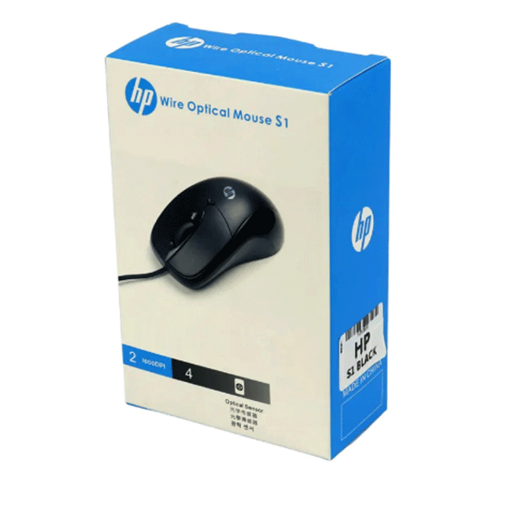 HP S1 Optical USB Wired Mouse-Mouse-HP-Computer Accessories, COMPUTERS, Mouse-الدباح-El Dabbah