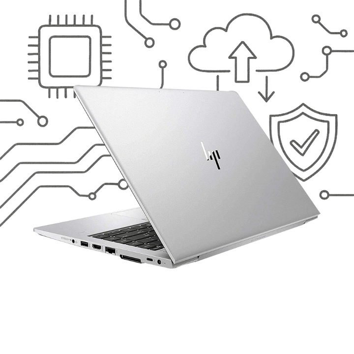 HP 745 G6 Ryzen7PRO Laptop- 8GB DDR4 - Hard 256GB SSD -VGA 2 Graphis -14 Inch (USED) - eldabbah-الدباح