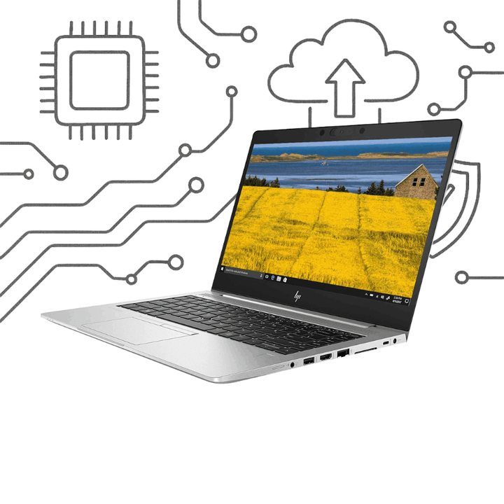 HP 745 G6 Ryzen7PRO Laptop- 8GB DDR4 - Hard 256GB SSD -VGA 2 Graphis -14 Inch (USED) - eldabbah-الدباح