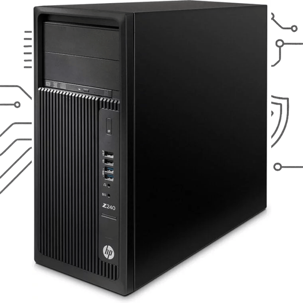 HP Z240 Workstation Tower PC -  Intel Core i5-6400 - 8GB DDR4 - Hard 128M2 (USED) - eldabbah-الدباح