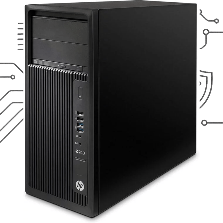 HP Z240 Workstation Tower PC -  Intel Core i5-6400 - 8GB DDR4 - Hard 128M2 (USED) - eldabbah-الدباح
