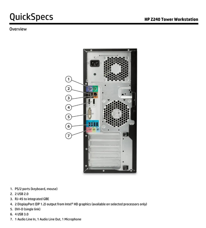 HP Z240 Workstation Tower PC - Intel Xeon - 4GB DDR4 - No Hard (USED)-----الدباح ستور”استعمال خارج اوريجينال”" -eldabbah--