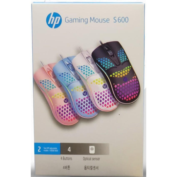 HP S600 Wired Gaming Mouse LED Light DPI Control-eldabbah-الدباح
