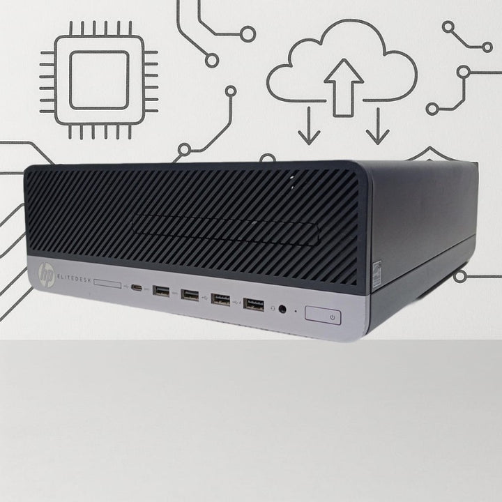 HP elitedesk 705 g4 SFF ryzen 5 pc- -8GB DDR4-no hard (USED)-eldabbah-الدباح