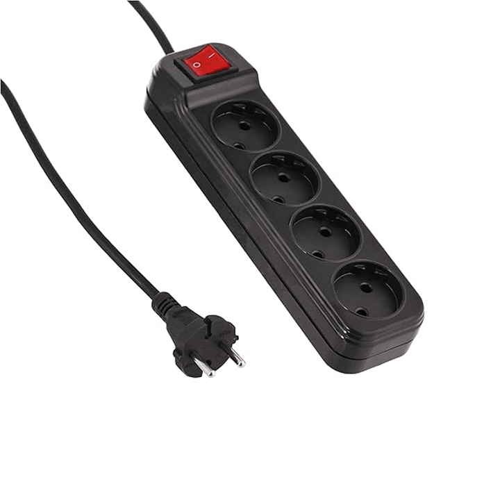 HYBER 4-PORT Electricity Joint & Connector Power Strips 1.5M-Power Strip-HYBER-Computer Solutions, COMPUTERS, power Strip & Plug-الدباح-El Dabbah