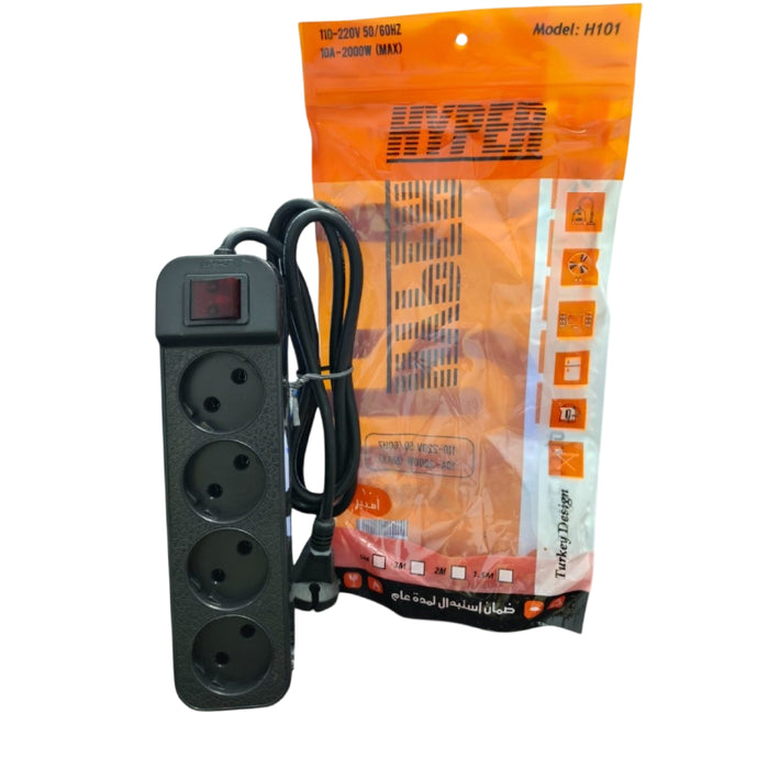HYBER 4-PORT Electricity Joint &amp; Connector Power Strips 5M