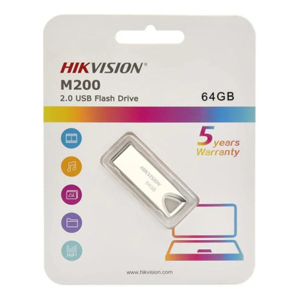 Hikvision M200 FLASH 64GB USB 2.0-Flash Memory-Hikvision-COMPUTERS, Flash Memory, storage-الدباح-El Dabbah