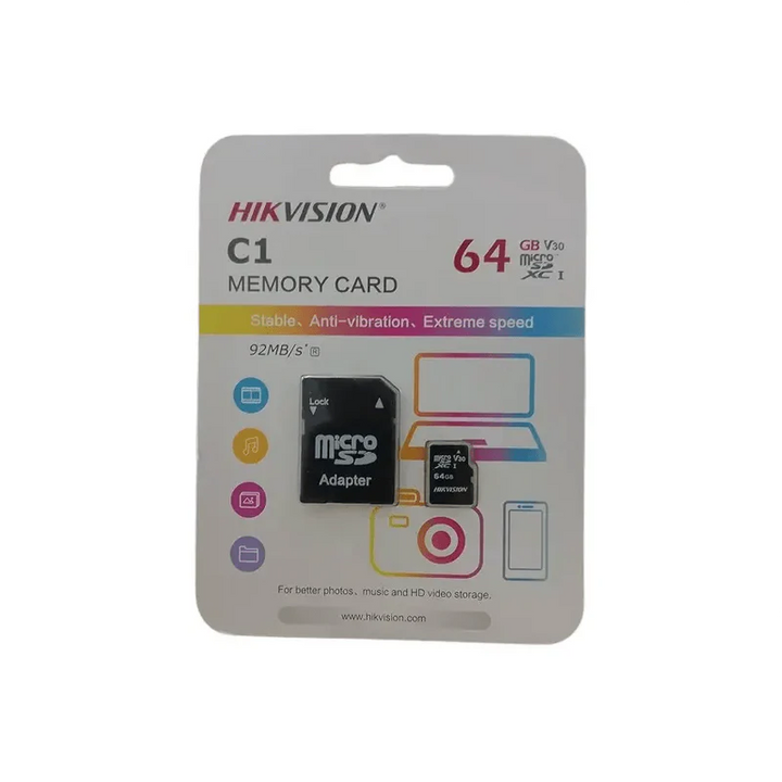 Hikvision 64GB Sd Memory card-Memory Cards-Hikvision-COMPUTERS, Memory Card, storage-الدباح-El Dabbah