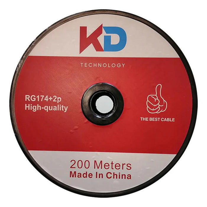 كابل كواكسيل KD RG174 بطول 200 متر