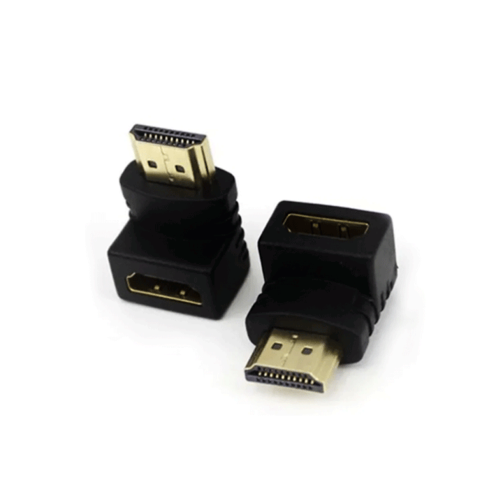 KD HDMI MALE TO FEMALE (L) CONNECTOR-HDMI FEMALE-KD-Computer Solutions, COMPUTERS, Converters & Connectors-الدباح-El Dabbah