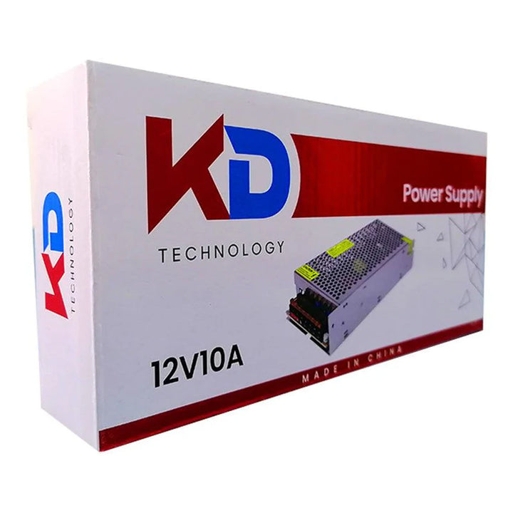 KD Power Supply 12V 10A-Power Supply-KD-Security & Surveillance Accessories, SECURITY SYSTEMS-الدباح-El Dabbah