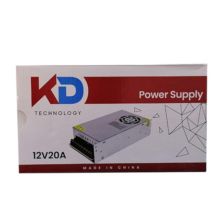 KD Power Supply 12V 20A-Power Supply-KD-Security & Surveillance Accessories, SECURITY SYSTEMS-الدباح-El Dabbah