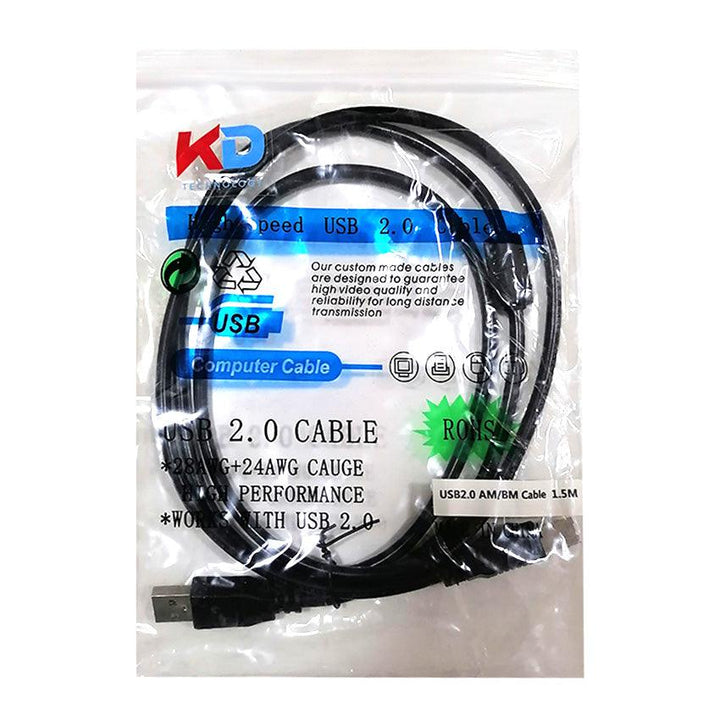 KD Printer Cable 1.5M-Printer Cable-KD-Computer Accessories, COMPUTERS, PC Cables, Printer Cable-الدباح-El Dabbah