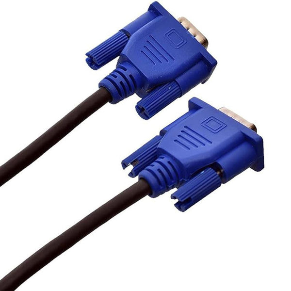 KD VGA Cable 1.5M Black- Normal (3+2)-VGA Cable-KD-Computer Accessories, COMPUTERS, PC Cables, VGA Cable-الدباح-El Dabbah