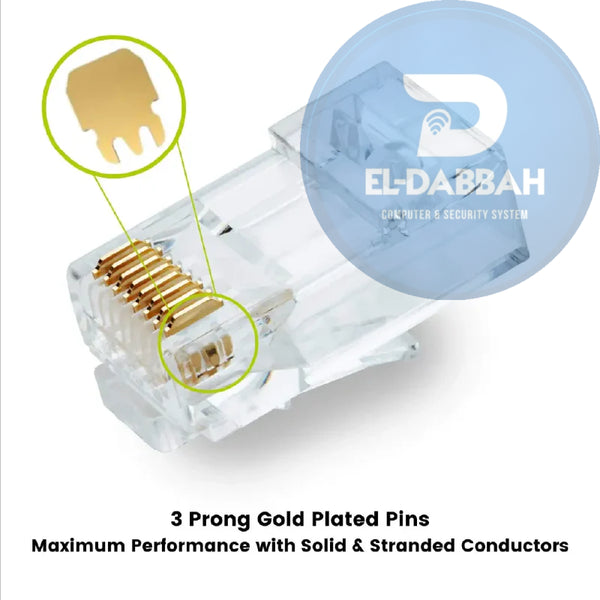 ارجيه شبكة KD 3COM RG Cat6 (P100) بنظام Pass Through - second