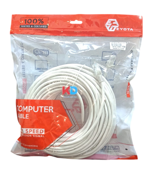 كابل شبكة KD CAT6 طول 30 متر