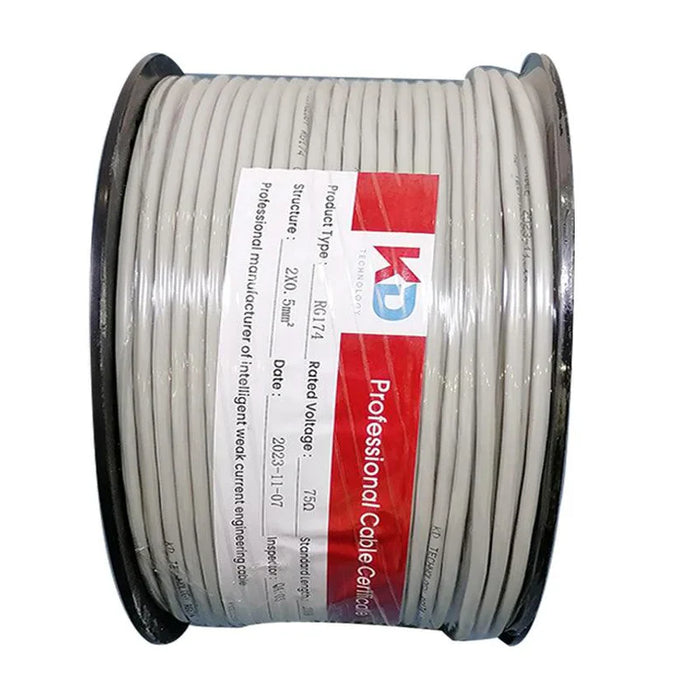 كابل كواكسيل KD RG174 بطول 300 متر