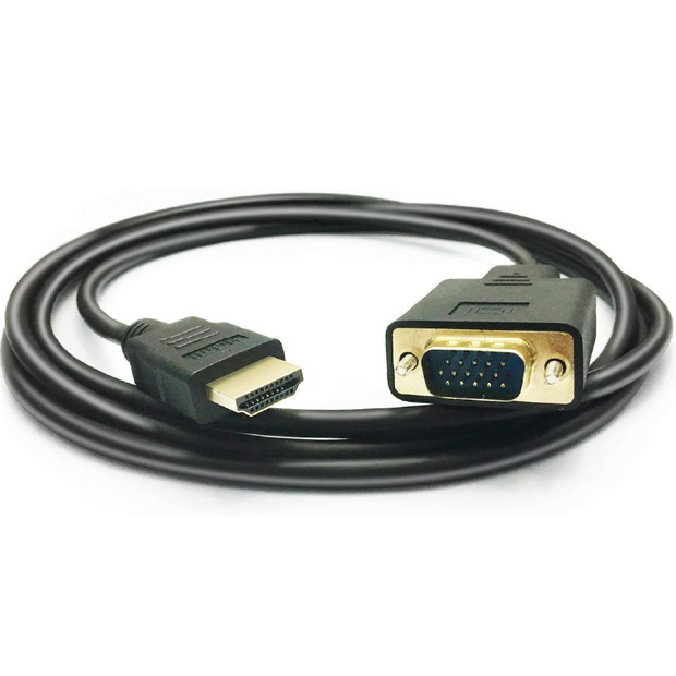 كابل محول KD من HDMI إلى VGA بطول 1.8 متر أسود