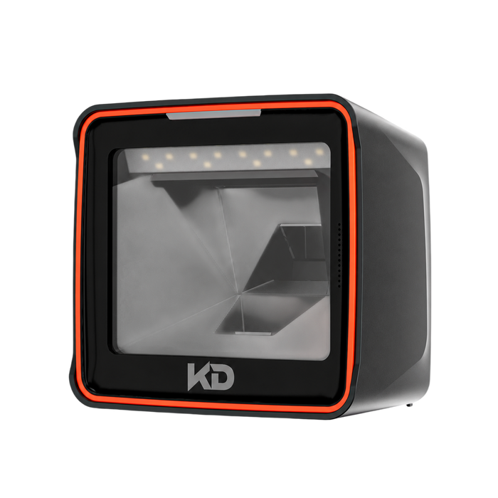 قارئ باركود KD8000 مكتبي 2D بدقة 1280×1024 وسرعة 60FPS USB وRS232