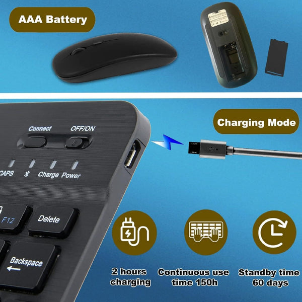 طقم كيبورد وماوس لاسلكي KD Mini BT-01 - second