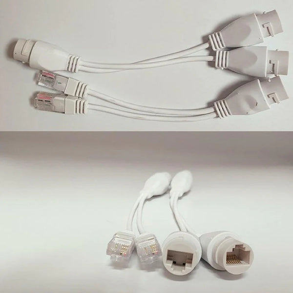 KD POE سبليتر RJ45 2*1 موصل كبل الشبكة