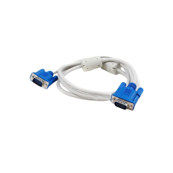KD VGA Cable 1.5M White cable with blue plug-eldabbah-الدباح