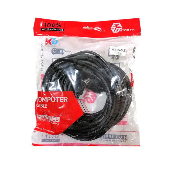 KD كابل فيجا بطول 15 ياردة اسود - second