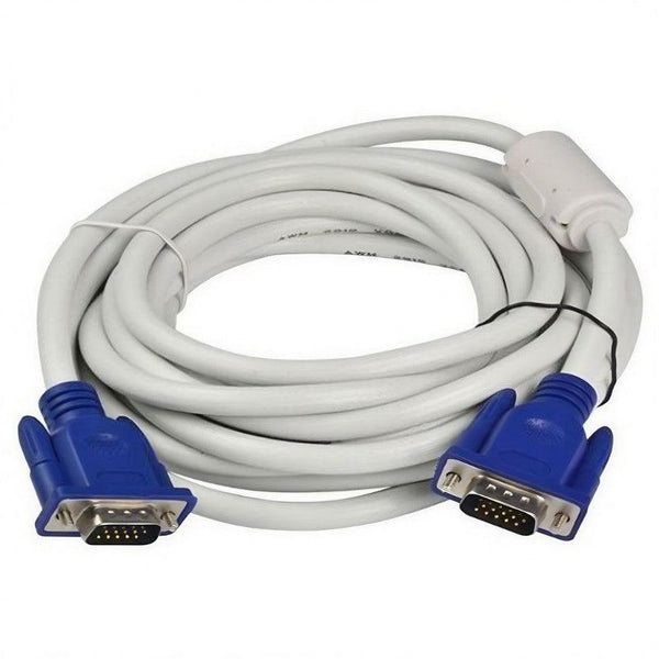KD VGA Cable 5M White cable with blue plug-eldabbah-الدباح